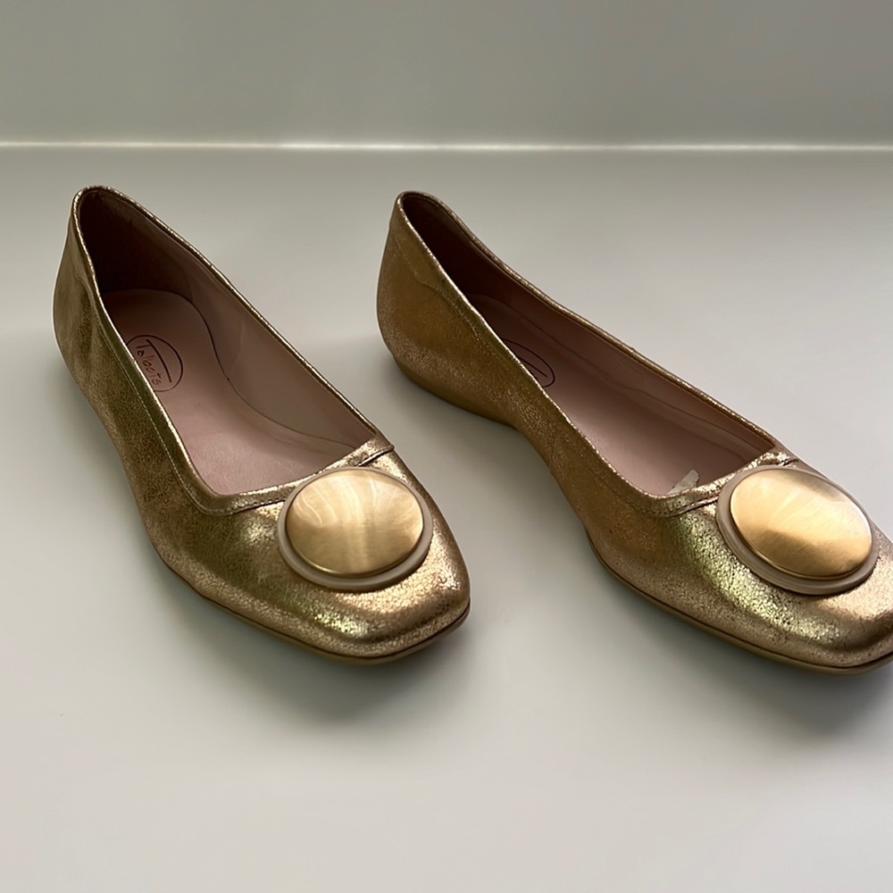 Gold Talbots flats